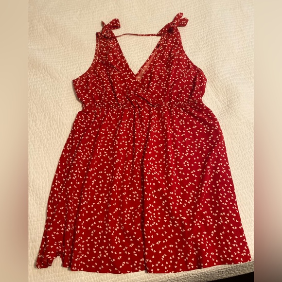 Women’s Dress Red with Hearts - Picture 2 of 5
